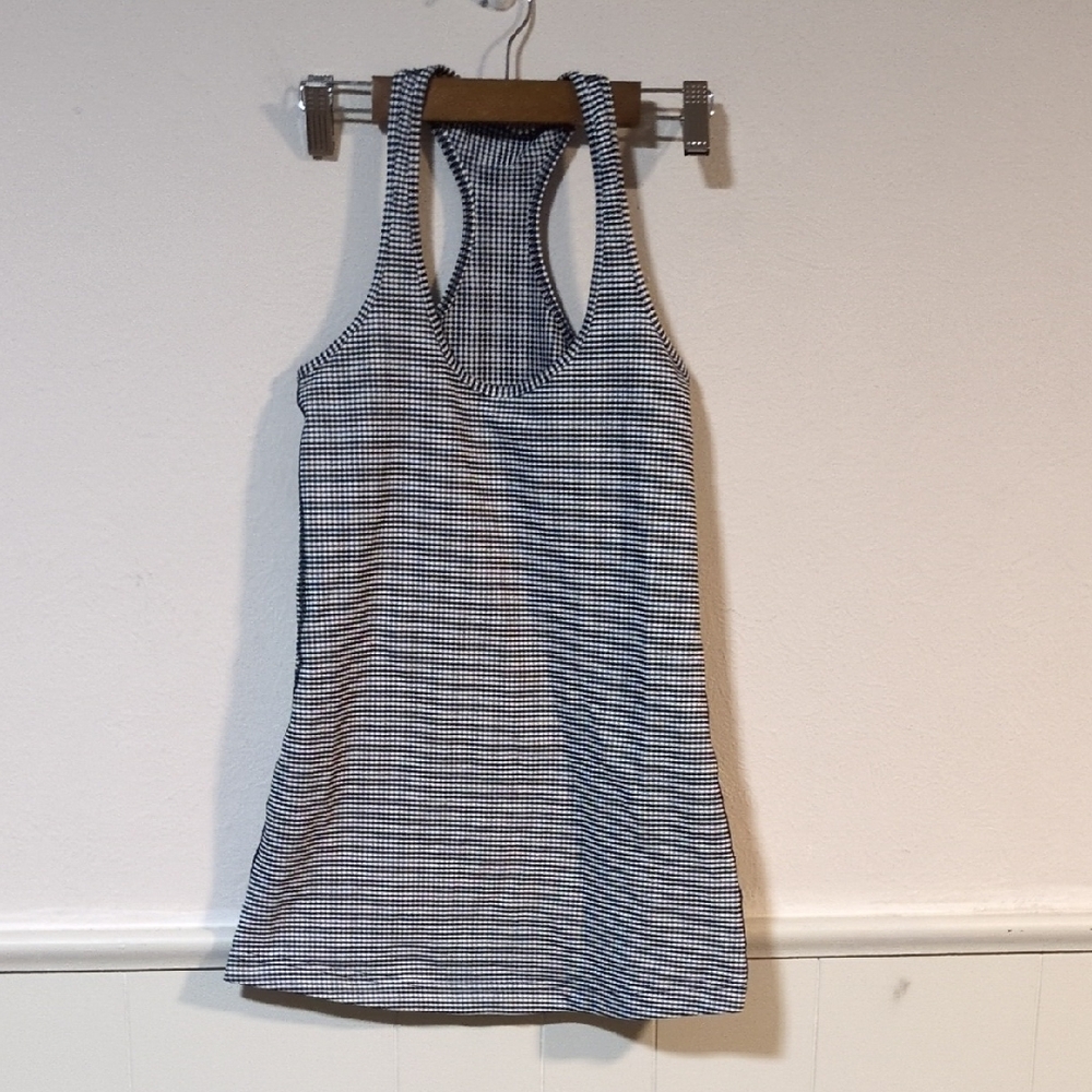 lululemon athletica Black and White Houndstooth Racerback Tank